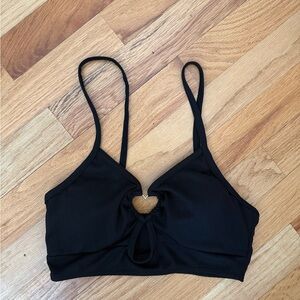 Black Heart Cutout Bralette